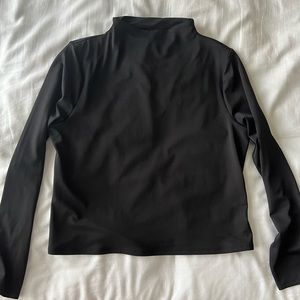 Express Body Contour thick skim figure black chic mock turtle neck XL